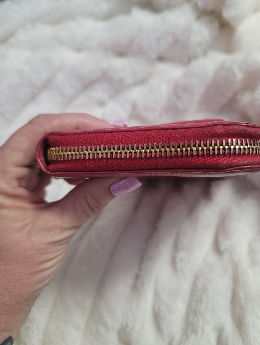 PRADA Ribbon Round Zipper Long Wallet Authentic - Picture 6 of 8